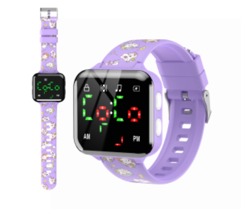 Potty Training Watch for Toddlers - Waterproof Kids Reminder Watch with Vibrant LED Display, Multi-Interval Timer, Music & Vibration Alarms, Cute Unicorn Silicone Strap for Girls & Boys