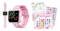 Potty Training Watch with Reward Chart Set - Waterproof Kids Training Timer Watch with Removable Unicorn Stickers & Progress Tracker, Music & Vibration Alarms, Soft Silicone Wristband for Girls